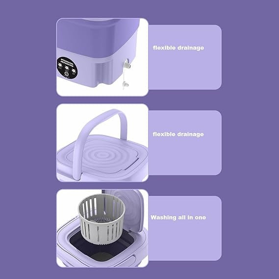 Three Modes Foldable Deep Clean Semi-Automatic Washing Machine